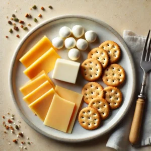 cheese and whole grain crackers