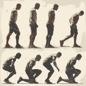 Warm-up routine for Taekwondo training, incorporating core-strengthening exercises like planks and leg raises